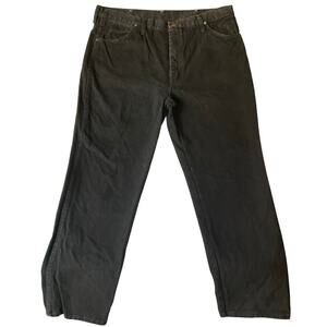 Wrangler Men Jeans size 38 x 30 Black Mid Rise Straight Leg Slim Fit